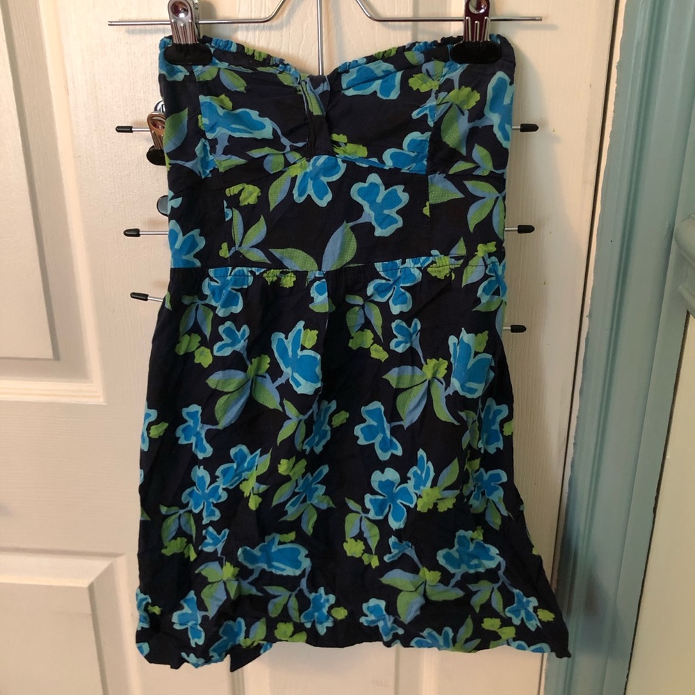 Girls Floral Strapless Dress/Shirt
